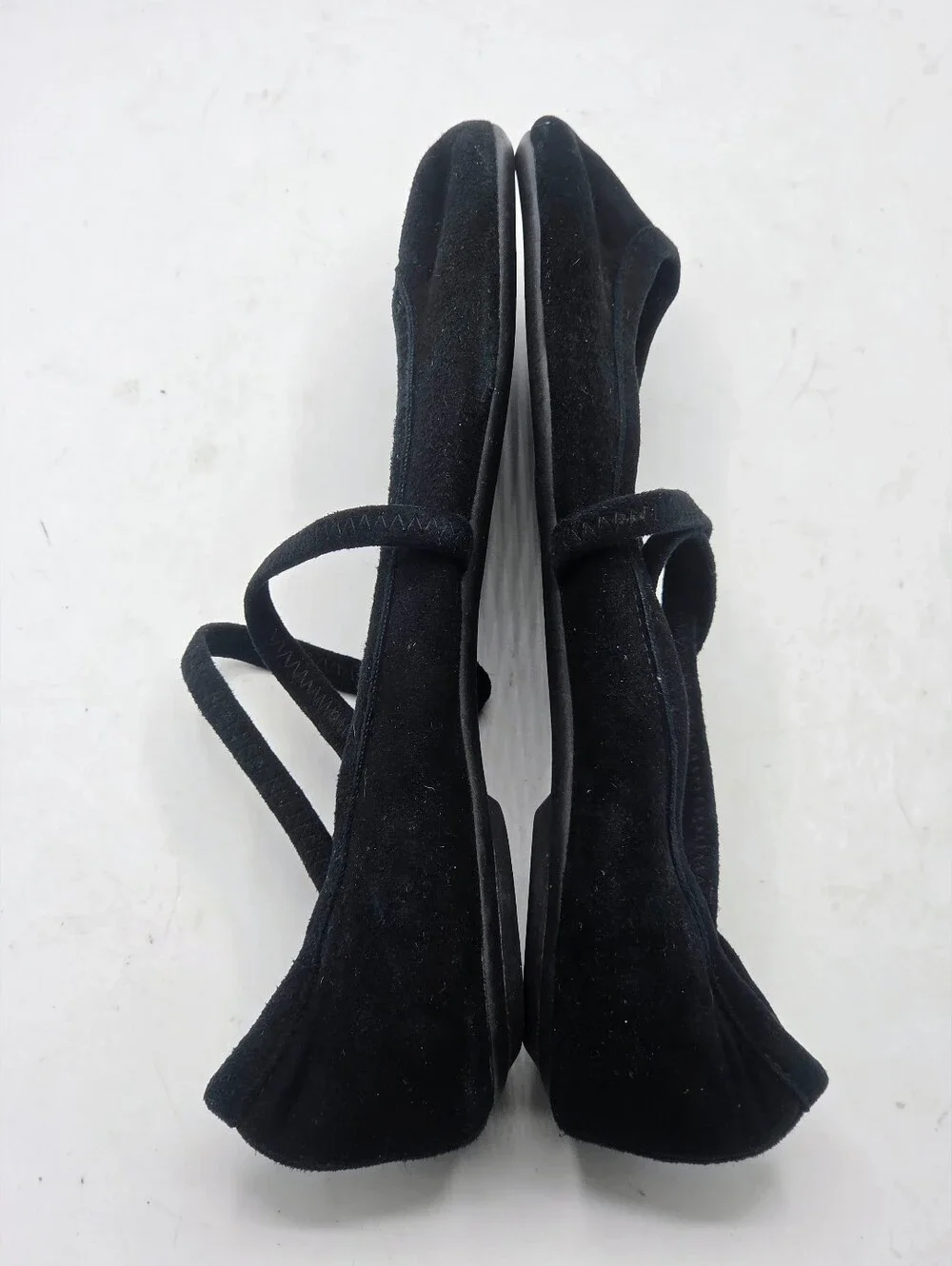 Jeffrey Campbell XSTER Black Suede Ballet Flats Cross Strap Mary Jane Womens 7.5 - Picture 10 of 16